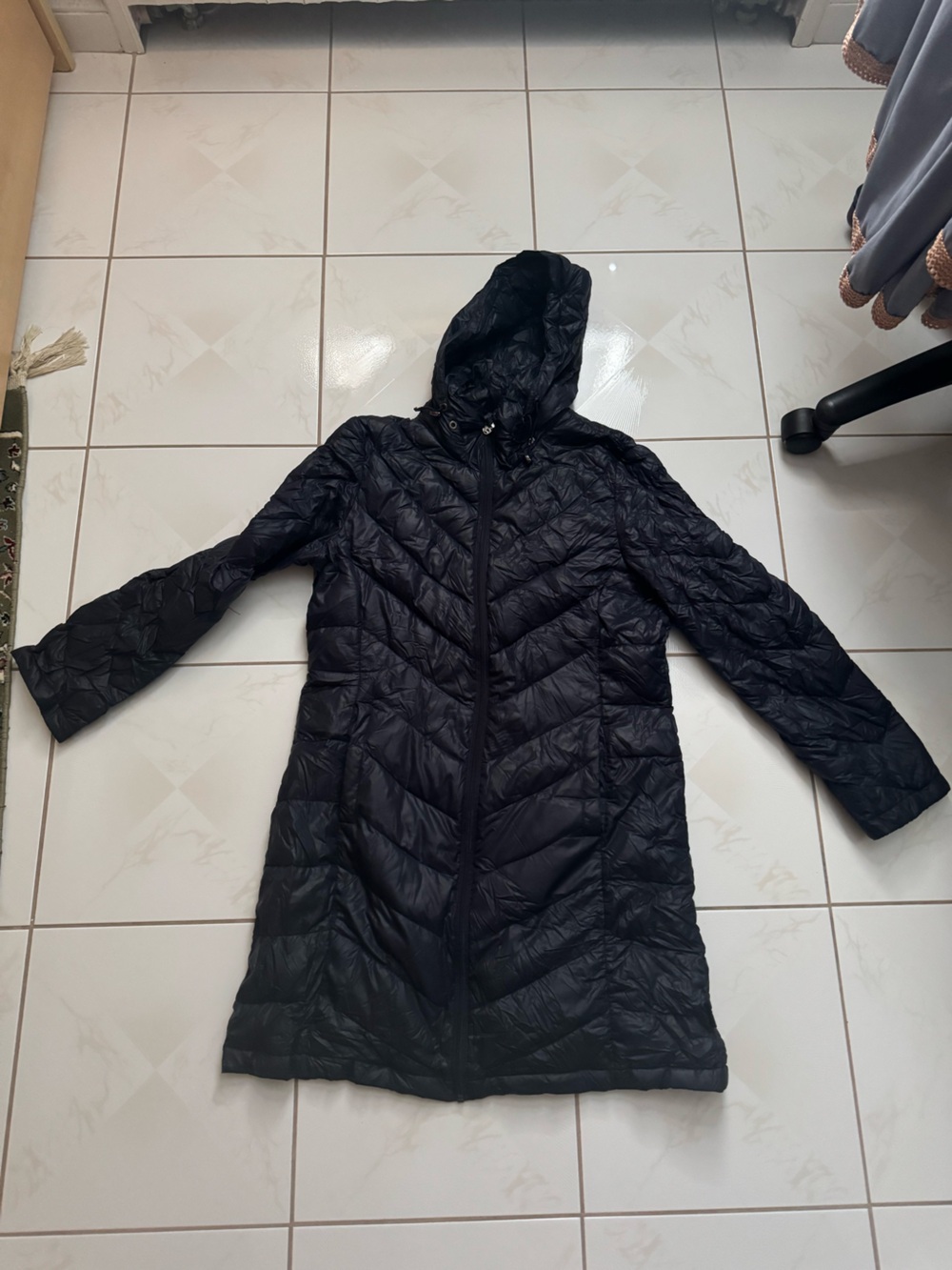 Calvin Klein Women's Black Hooded Packable Puffer Coat